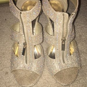 Gold Sparkle Heels